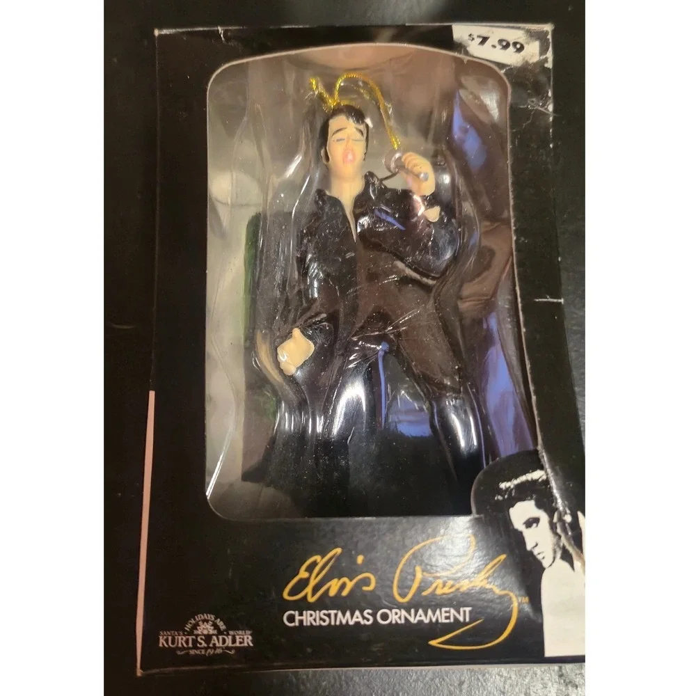 Kurt S Adler Elvis Presley Christmas Ornaments Lot of 4 Jumpsuit Resin Figurines
